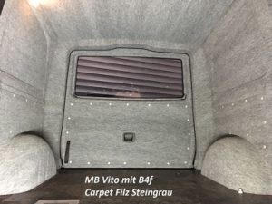 Mercedes Benz MB Vito mit kompletter B4f Carpet-Filz Innenverkleidung