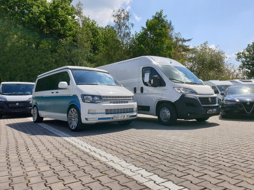 Bus4Fun Campingurlaub im Corona-Sommer 2020 mit der Familie 3 VW T6 Fiat Ducato